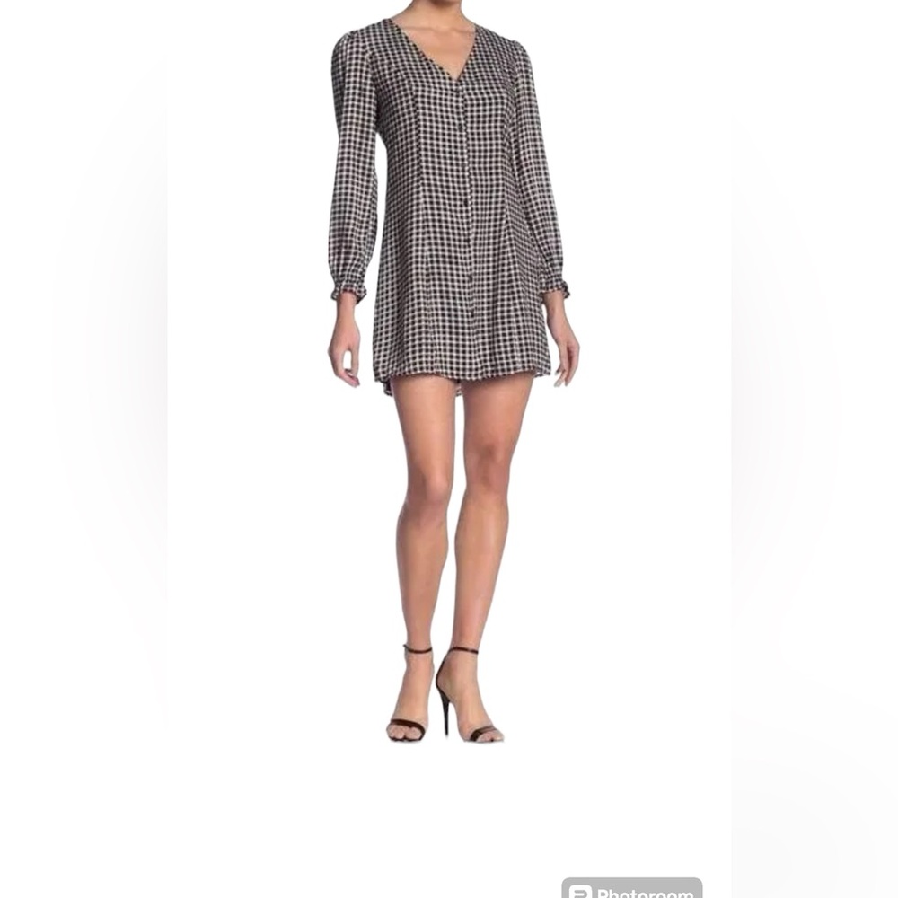 Elodie Gingham Button Down Women’s Dress Rayon size small